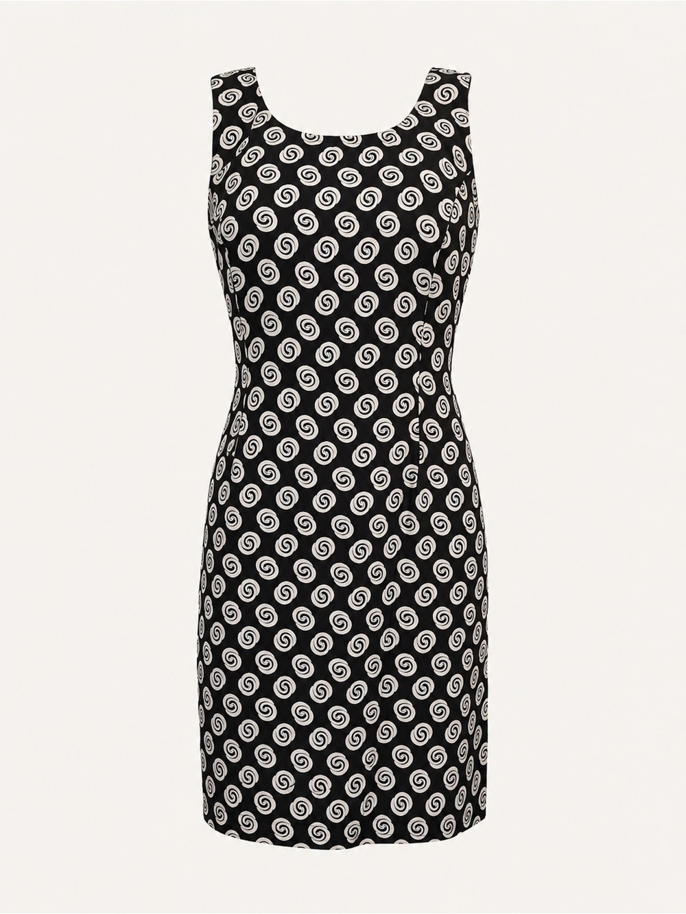 Vintage Radley Swirl Print Dress Black White Mod Size 12